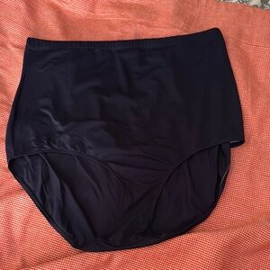 High-Waisted Navy Swim Bottoms